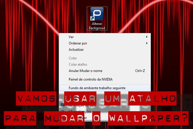 Dica: Mudar o wallpaper com um simples atalho de teclado
