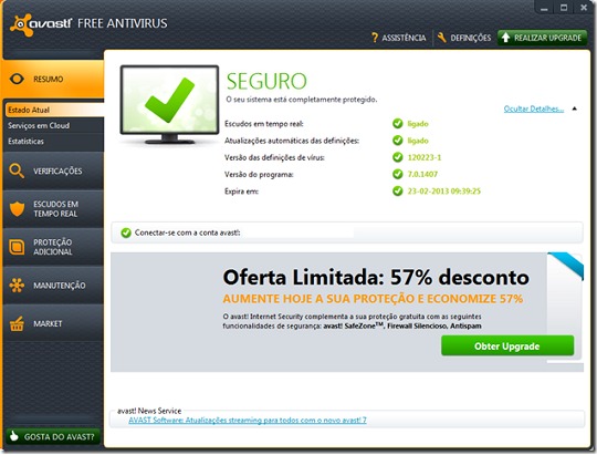 Avast! Free Home Edition 7.0.1451, o seu PC longe dos vírus!