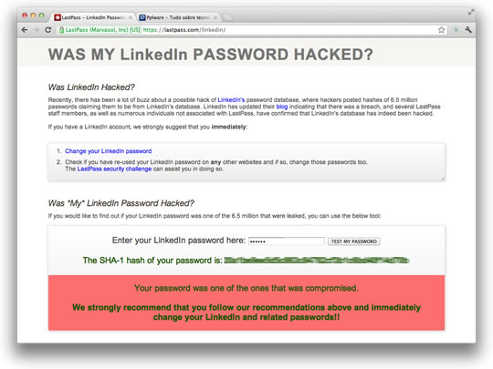 Verifiquem se a vossa password do LinkedIn foi roubada