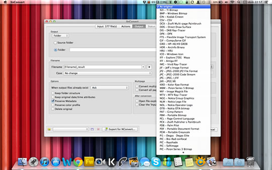 XnConvert 1.22 – Um Conversor polivalente para Mac OS X