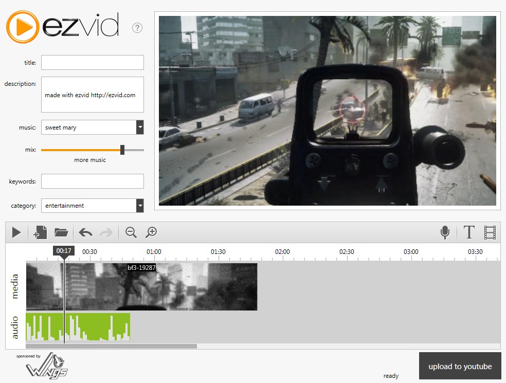 Ezvid, vídeos directamente para o Youtube