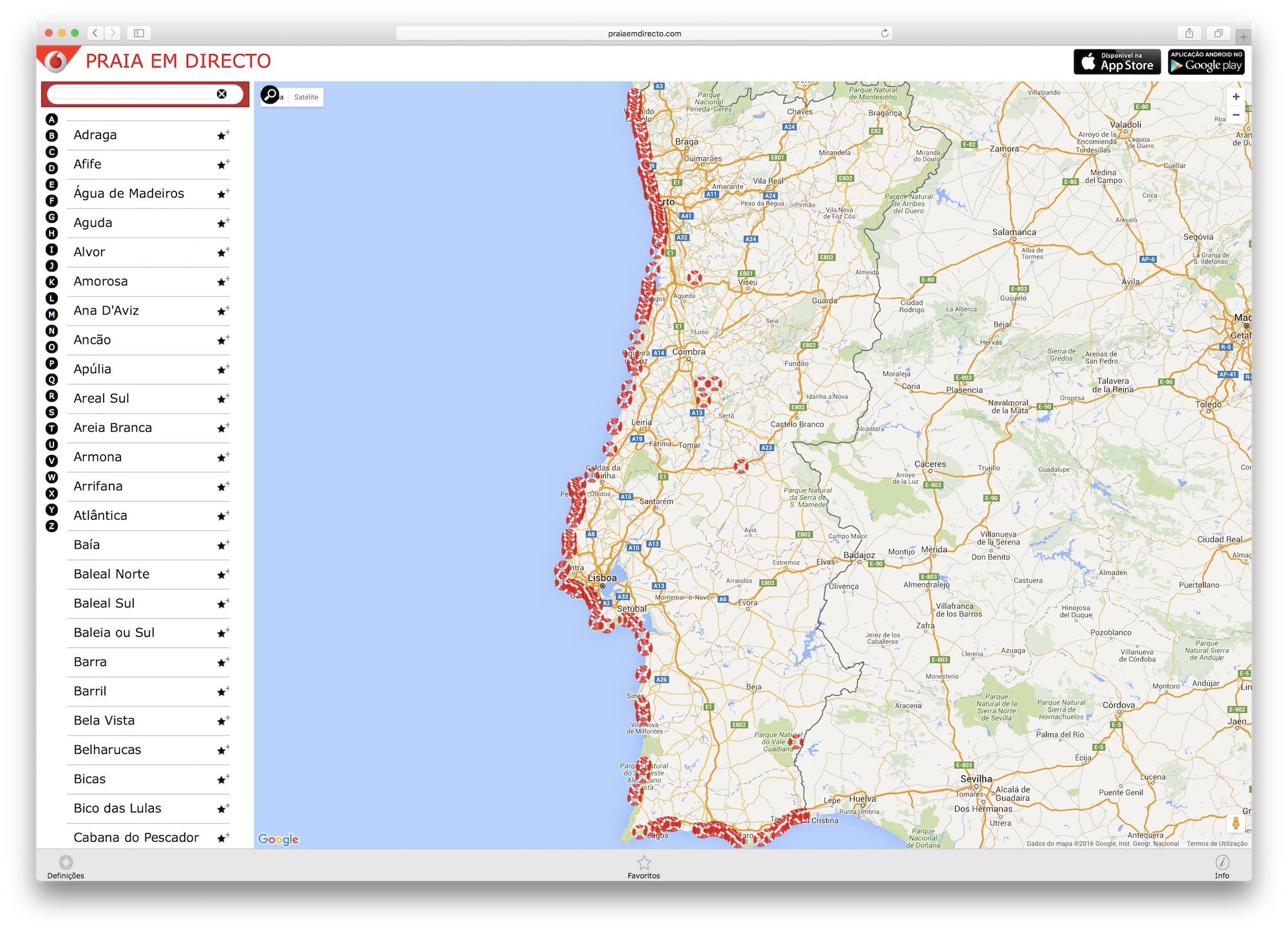 Praia em Directo – Informação em tempo real de 174 praias