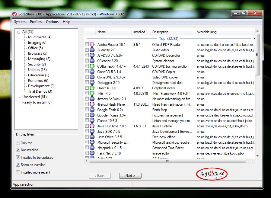 Soft2base, instale e actualize várias aplicações…