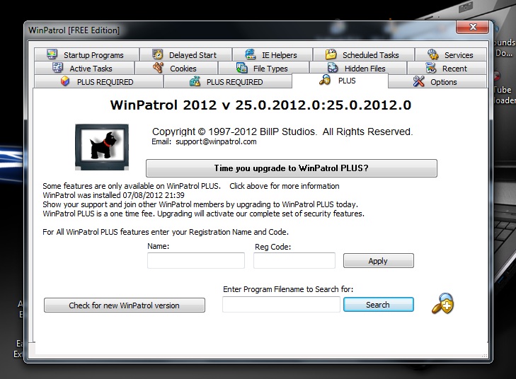 WinPatrol, cão de guarda virtual no nosso PC