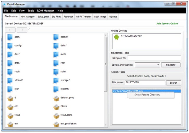 Droid Manager – Uma interface de gestão gráfica para o ADB