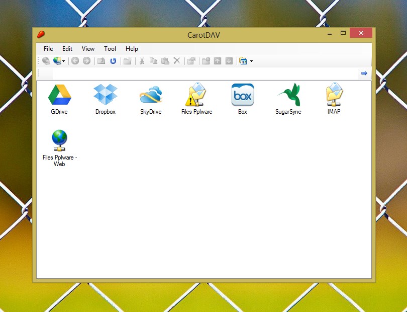 CarotDAV – Gestão de serviços Cloud no Windows