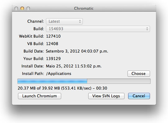 Chromatic – Mantenha o seu Chromium actualizado no Mac