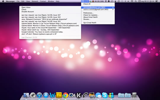 Gmail Notifr 0.8.0 – Novas mensagens Gmail no seu Mac
