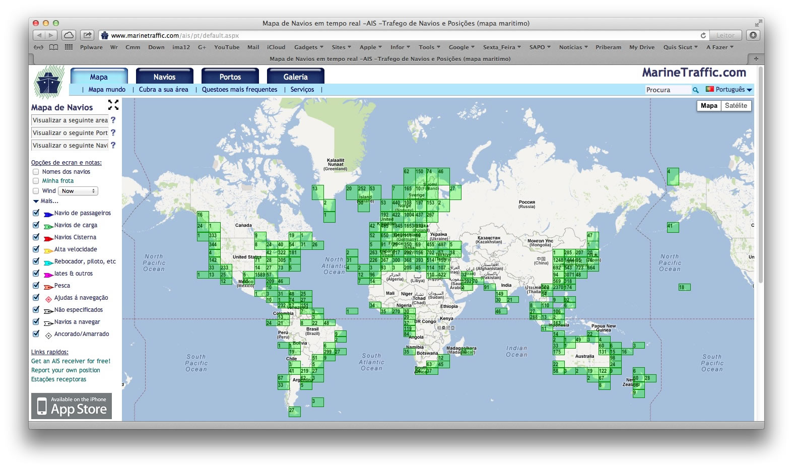 MarineTraffic – Barcos no mundo em tempo real