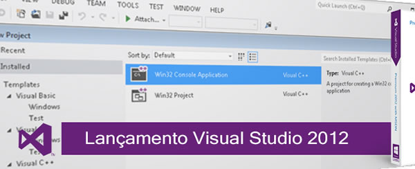 Lançamento Visual Studio 2012