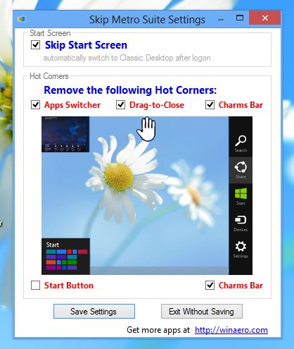 Skip Metro Suite, desactive o arranque Metro no Windows 8