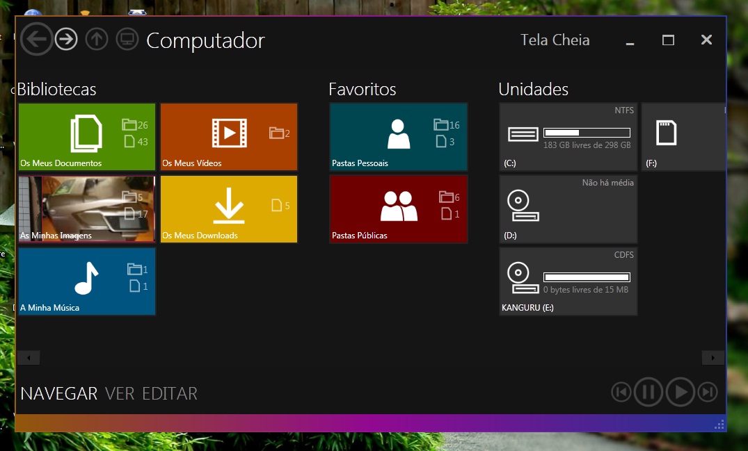 Immersive Explorer, um explorador com estilo