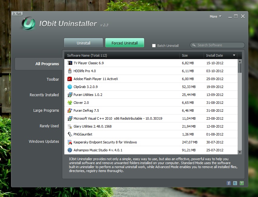 IObit Uninstaller, desinstalação fácil e gratuita