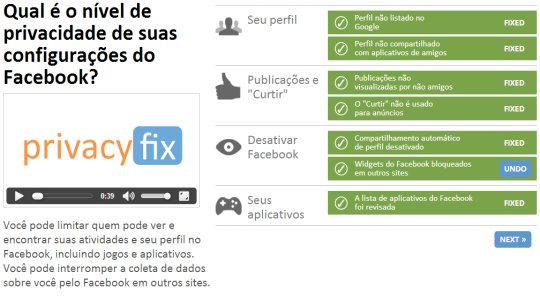 PrivacyFix – Faça uma vistoria à sua privacidade online