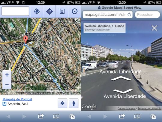 Google disponibiliza Street View para dispositivos móveis