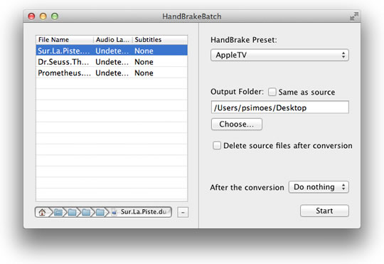 HandBrakeBatch 2.21 – Converter grupos de vídeos no Mac