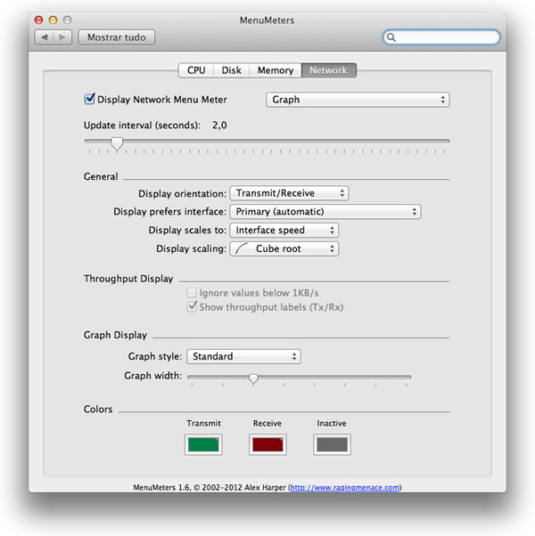 MenuMeters – O estado do Mac OS à distancia de um olhar