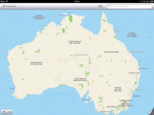 Polícia Australiana desaconselha utilização de mapas da Apple