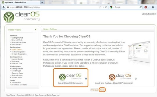 clearos_community_install_22