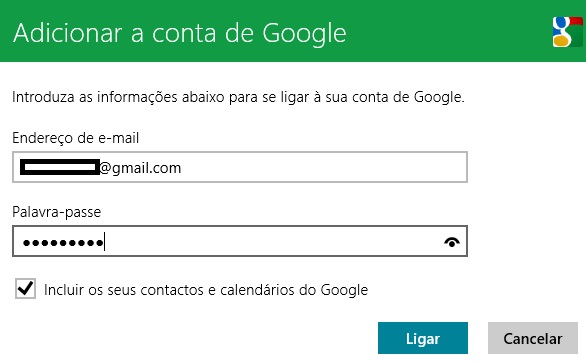 Como integrar o Google com o Windows 8
