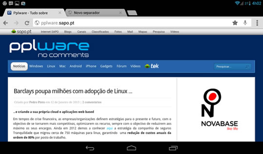 Google lançou Chrome Beta para Android