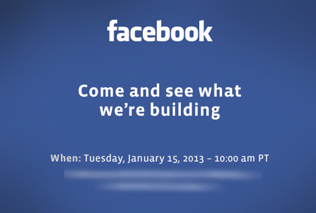 Facebook agenda evento para dia 15 de Janeiro