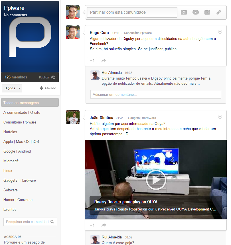 Comunidades no Google+: junte-se à comunidade Pplware