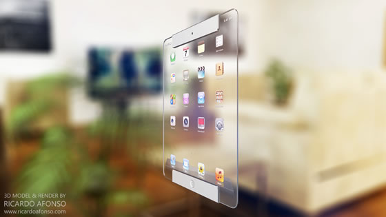 Modelo 3D de um iPad futurista