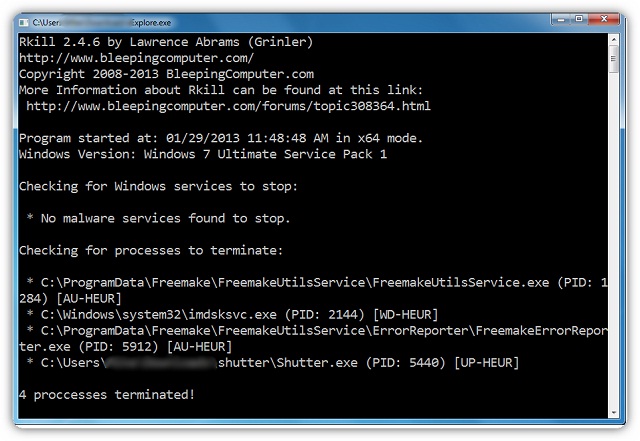 RKill, ajuda de emergência contra malware