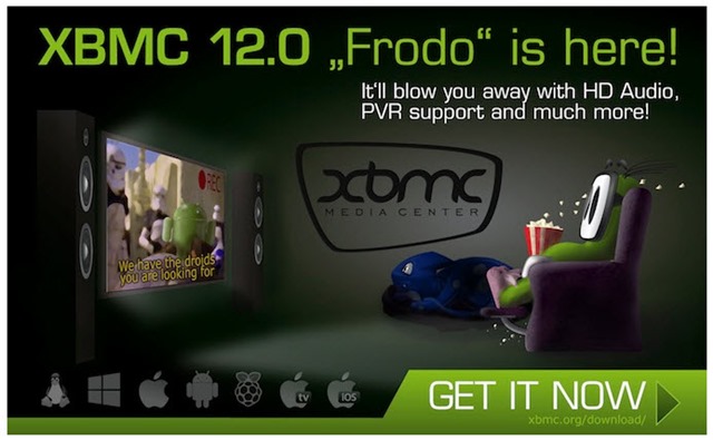 Est&aacute; dispon&iacute;vel o media center XBMC 12.0 &ldquo;Frodo&rdquo;