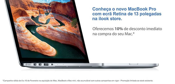 ilook store oferece 10% na compra do seu Mac