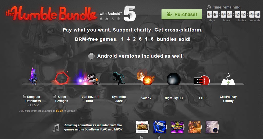 Aproveitem: Humble Bundle with Android 5 – Jogos a 0,70€…