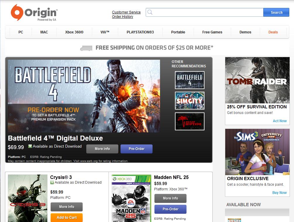Electronic Arts celebra 40 milhões de utilizadores Origin!