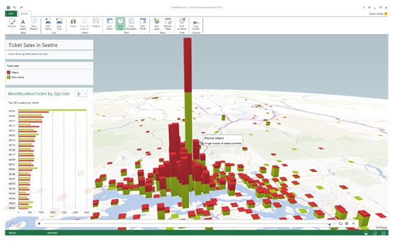 GeoFlow – Mapas georreferenciados 3D no Excel