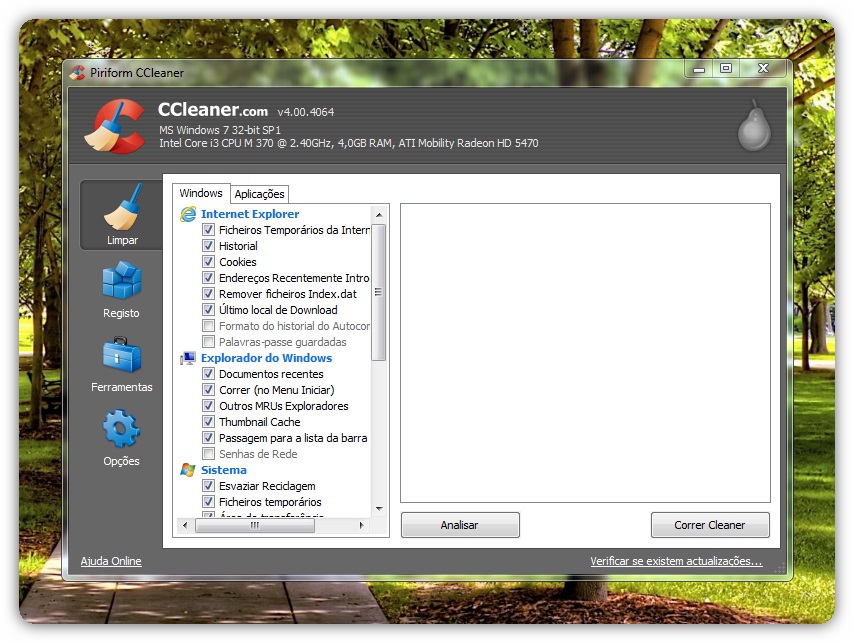 CCleaner 4, arrumar a sua máquina sem stress!