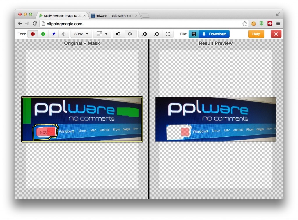 Clipping Magic – Remover fundos de imagens sem complicações