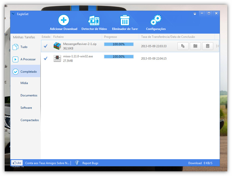 EagleGet 1.0.6, gestor de downloads que marca a diferença