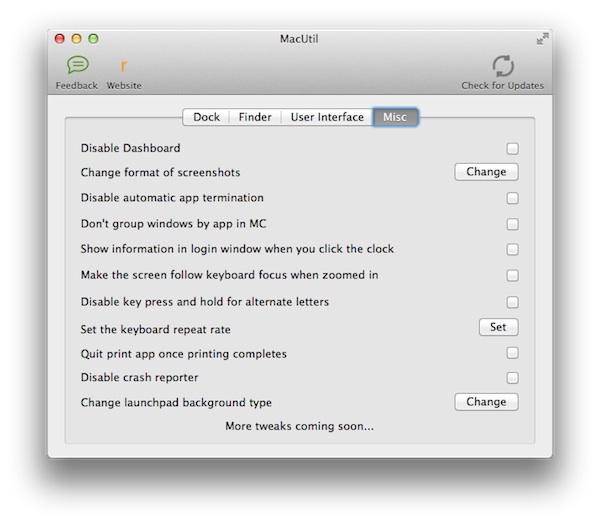 MacUtil – Colocar o Mac um pouco mais a seu gosto