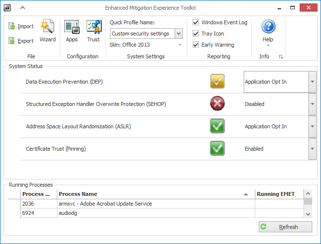 Microsoft Enhanced Mitigation Experience Toolkit