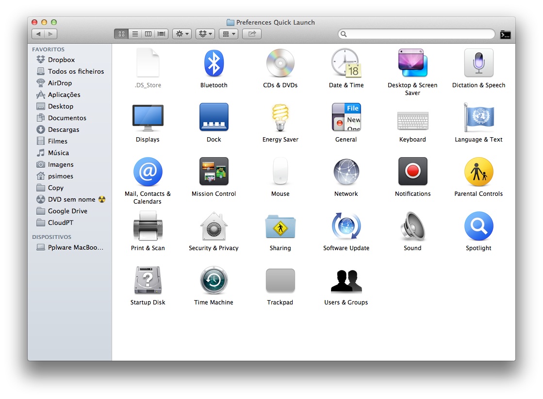 Preferences Quick Launch – Atalhos para configurações do Mac