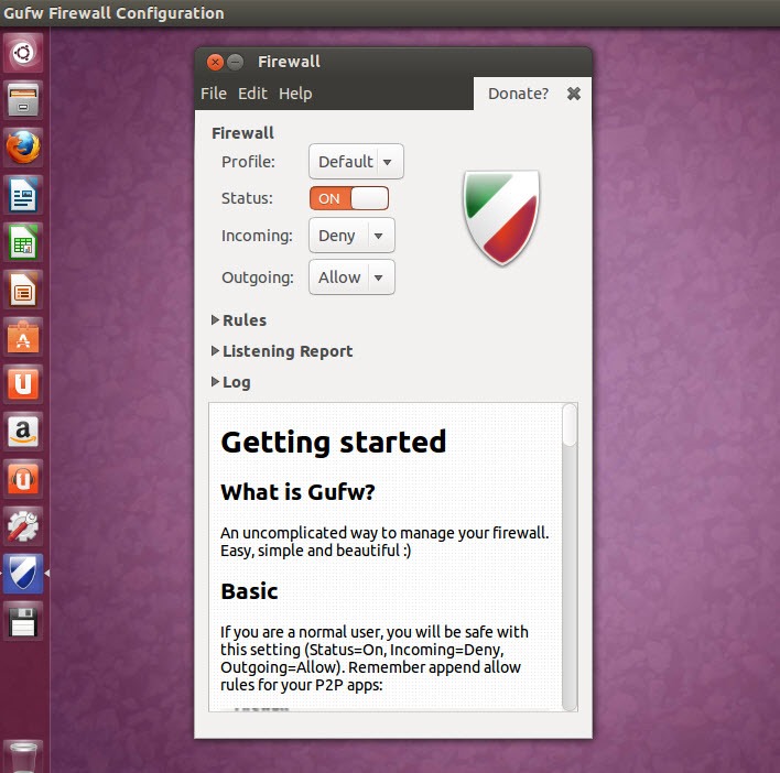 GUFW Firewall chegou à versão 13.10