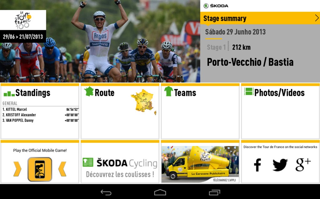 Tour de France 2013 no seu dispositivo móvel