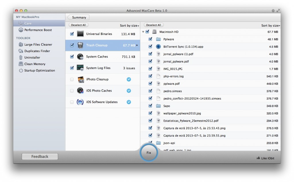Advanced MacCare – Para uma limpeza completa do sistema
