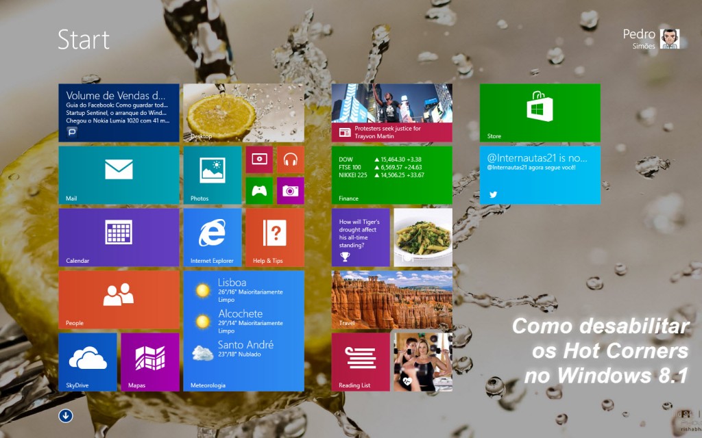 Dica: Desabilitar os Hot Corners no Windows 8.1