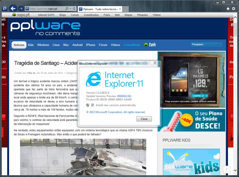 Internet Explorer 11 Developer Preview chegou ao Windows 7