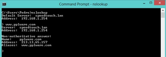 nslookup