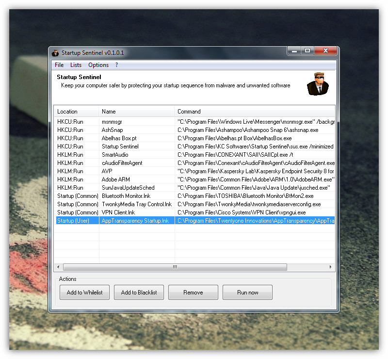Startup Sentinel, o arranque do Windows controlado
