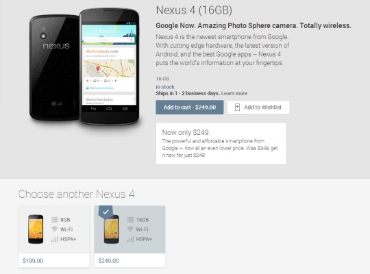 Nexus 4 desce de preço e Nexus 7 2013 chega à Europa