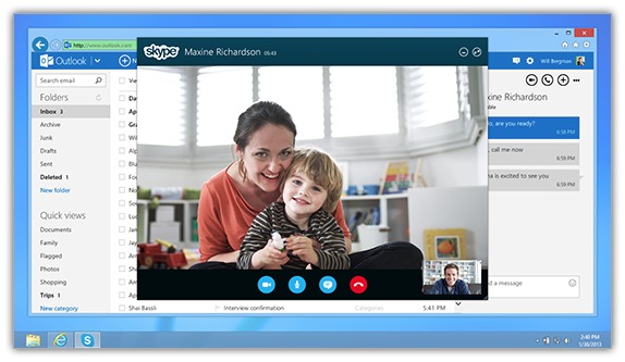 Microsoft lança Skype no Outlook.com em mais 6 países
