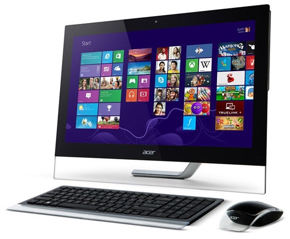 Acer Lança na Desktops Tácteis Tudo-em-Um (AiO)